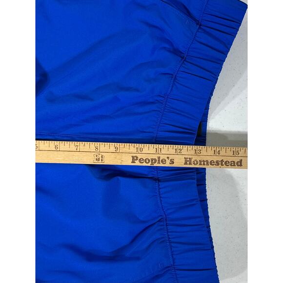 Gap GapFit Fleece Lined Track Pants Royal Blue Large (32x30) High Rise Calf Snap - Picture 10 of 10